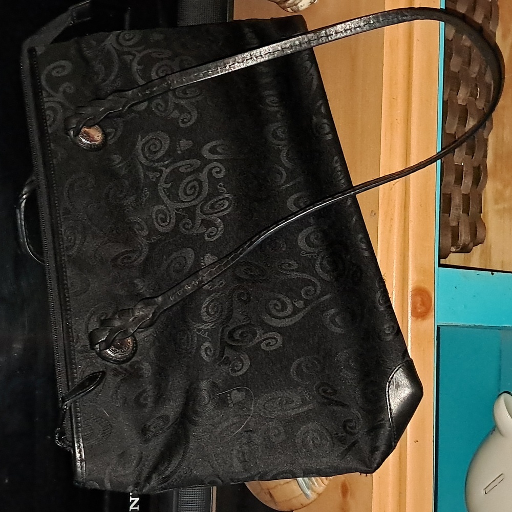 Brighton Black Jacard Handbag